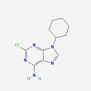 molecular formula C11H14ClN5 B8519981 2-chloro-9-cyclohexyl-9H-adenine 
