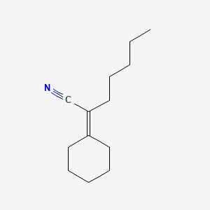 molecular formula C13H21N B8520017 2-Cyclohexylideneheptanenitrile CAS No. 63967-51-1