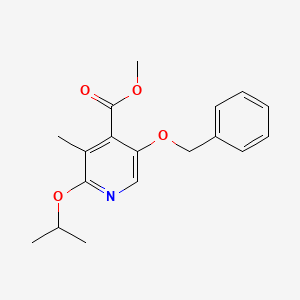 molecular formula C18H21NO4 B8520061 Methyl 5-(benzyloxy)-3-methyl-2-(propan-2-yloxy)pyridine-4-carboxylate 