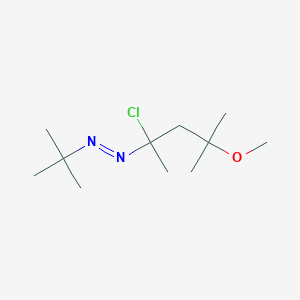 molecular formula C11H23ClN2O B8520112 (E)-1-tert-Butyl-2-(2-chloro-4-methoxy-4-methylpentan-2-yl)diazene CAS No. 57908-74-4