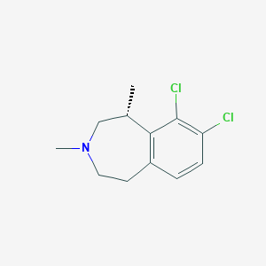 molecular formula C12H15Cl2N B8520153 (1R)-8,9-Dichloro-1,3-dimethyl-2,3,4,5-tetrahydro-1H-3-benzazepine CAS No. 824430-82-2
