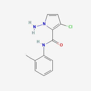 molecular formula C12H12ClN3O B8520164 1-Amino-3-chloro-N-o-tolyl-1H-pyrrole-2-carboxamide 