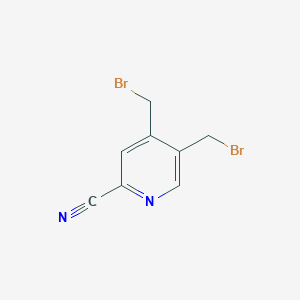 molecular formula C8H6Br2N2 B8520172 4,5-Bis(bromomethyl)pyridine-2-carbonitrile 