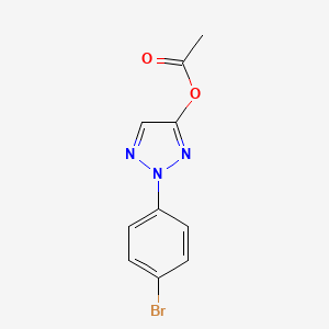 molecular formula C10H8BrN3O2 B8520194 2-(4-bromophenyl)-2H-1,2,3-triazol-4-yl acetate 