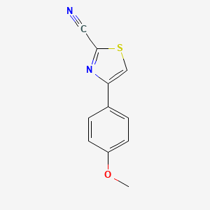 molecular formula C11H8N2OS B8520207 4-(4-Methoxyphenyl)-thiazole-2-carbonitrile CAS No. 145261-77-4