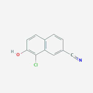 molecular formula C11H6ClNO B8520209 8-Chloro-7-hydroxynaphthalene-2-carbonitrile 