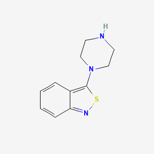molecular formula C11H13N3S B8520267 3-(1-Piperazinyl)-2,1-benzisothiazole 
