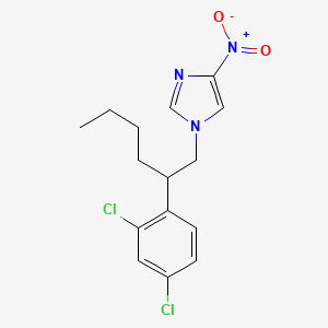 molecular formula C15H17Cl2N3O2 B8520348 1-[2-(2,4-Dichlorophenyl)hexyl]-4-nitro-1H-imidazole CAS No. 61019-76-9