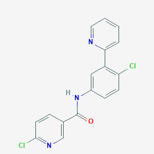 molecular formula C17H11Cl2N3O B8520395 6-Chloro-N-[4-chloro-3-(pyridin-2-yl)phenyl]pyridine-3-carboxamide CAS No. 879087-70-4