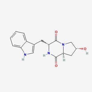 molecular formula C16H17N3O3 B8520425 (3R,7R,8aS)-7-hydroxy-3-(1H-indol-3-ylmethyl)-hexahydropyrrolo[1,2-a]pyrazine-1,4-dione 