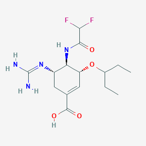 (3R,4R,5S)-4-(2,2-difluoroacetamido)-5-guanidino-3-(pentan-3-yloxy)cyclohex-1-enecarboxylic acid