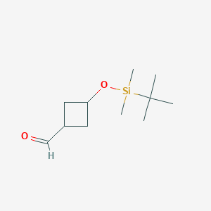 molecular formula C11H22O2Si B8520482 3-((tert-Butyldimethylsilyl)oxy)cyclobutanecarbaldehyde 