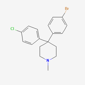 molecular formula C18H19BrClN B8520514 4-(4-Bromophenyl)-4-(4-chlorophenyl)-1-methylpiperidine CAS No. 857531-06-7
