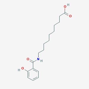 molecular formula C17H25NO4 B8520523 10-((2-Hydroxybenzoyl)amino)decanoic acid CAS No. 183990-65-0
