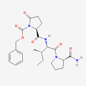 molecular formula C24H32N4O6 B8520534 1-[(Benzyloxy)carbonyl]-5-oxo-L-prolyl-L-isoleucyl-L-prolinamide CAS No. 78058-10-3