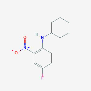 molecular formula C12H15FN2O2 B8520540 N-cyclohexyl-4-fluoro-2-nitroaniline 