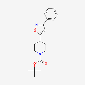 molecular formula C19H24N2O3 B8520574 tert-Butyl 4-(3-phenylisoxazol-5-yl)piperidine-1-carboxylate 
