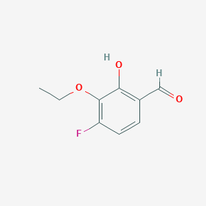 molecular formula C9H9FO3 B8520576 3-Ethoxy-4-fluoro-2-hydroxybenzaldehyde CAS No. 1364687-97-7