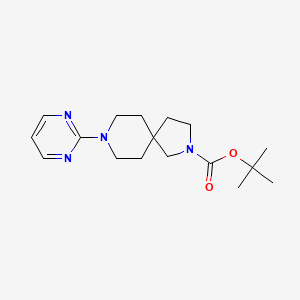 molecular formula C17H26N4O2 B8520596 tert-Butyl 8-(pyrimidin-2-yl)-2,8-diazaspiro[4.5]decane-2-carboxylate 