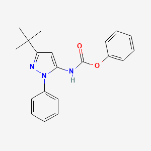 molecular formula C20H21N3O2 B8520614 phenyl 3-tert-butyl-1-phenyl-1H-pyrazol-5-ylcarbamate CAS No. 884340-13-0