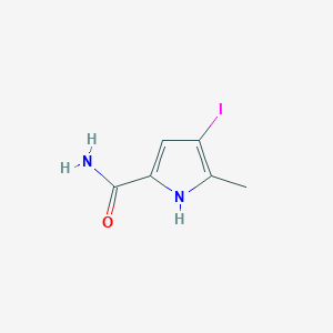 molecular formula C6H7IN2O B8520639 4-iodo-5-methyl-1H-pyrrole-2-carboxamide 