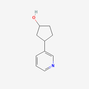 molecular formula C10H13NO B8520659 3-Pyridin-3-ylcyclopentan-1-ol 