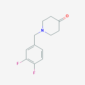 molecular formula C12H13F2NO B8520678 1-(3,4-Difluorobenzyl)piperidin-4-one 