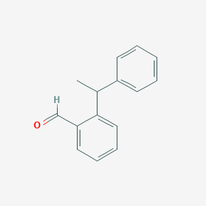 molecular formula C15H14O B8520680 2-(1-Phenylethyl)benzaldehyde CAS No. 61608-90-0