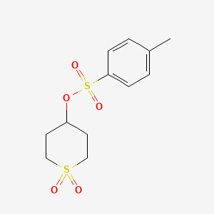 molecular formula C12H16O5S2 B8520709 1,1-dioxidotetrahydro-2H-thiopyran-4-yl 4-methylbenzenesulfonate 