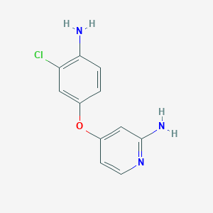 molecular formula C11H10ClN3O B8520717 4-(4-Amino-3-chlorophenoxy)pyridin-2-ylamine 