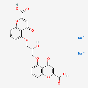 molecular formula C23H16Na2O11 B8520843 1,3-Bis(2-carboxychromon-5-yloxy)-propan-2-ol disodium salt 