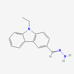 molecular formula C15H15N3 B8520862 9-Ethyl-3-(hydrazinylidenemethyl)-9H-carbazole CAS No. 71348-62-4