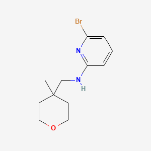 molecular formula C12H17BrN2O B8520938 6-bromo-N-((4-methyltetrahydro-2H-pyran-4-yl)methyl)pyridin-2-amine 