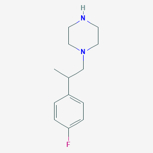 molecular formula C13H19FN2 B8520960 1-[2-(4-Fluorophenyl)propyl]piperazine 