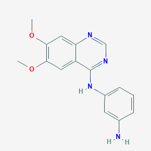 molecular formula C16H16N4O2 B8521035 4-(3-Aminoanilino)-6,7-dimethoxyquinazoline 