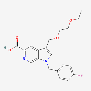 1h-Pyrrolo[2,3-c]pyridine-5-carboxylic acid,3-[(2-ethoxyethoxy)methyl]-1-[(4-fluorophenyl)methyl]-