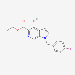 ethyl 1-(4-fluorobenzyl)-4-hydroxy-1H-pyrrolo[2,3-c]pyridine-5-carboxylate