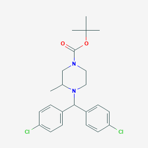 Tert-butyl 4-[bis(4-chlorophenyl)methyl]-3-methylpiperazine-1-carboxylate