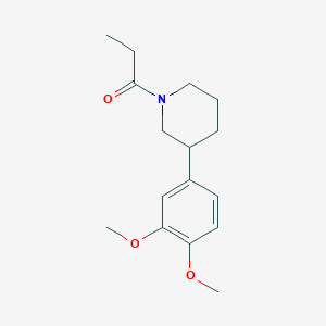 molecular formula C16H23NO3 B8521231 1-[3-(3,4-Dimethoxyphenyl)piperidin-1-yl]propan-1-one CAS No. 62033-62-9