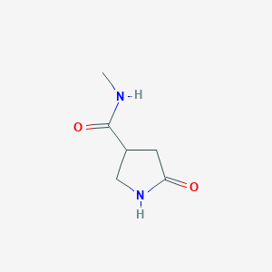 molecular formula C6H10N2O2 B8521240 5-Oxo-pyrrolidine-3-carboxylic acid methylamide 