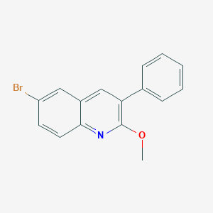 molecular formula C16H12BrNO B8521248 6-Bromo-2-methoxy-3-phenylquinoline 