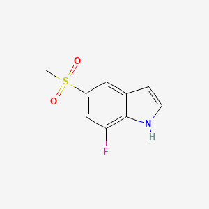 molecular formula C9H8FNO2S B8521268 7-Fluoro-5-(methylsulfonyl)-1H-indole 