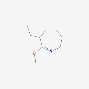 molecular formula C9H17NO B8521296 6-Ethyl-3,4,5,6-tetrahydro-7-methoxy-2h-azepine 