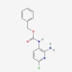 molecular formula C13H12ClN3O2 B8521309 2-Amino-3-benzyloxycarbonylamino-6-chloro-pyridine 