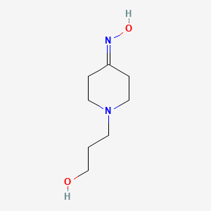 molecular formula C8H16N2O2 B8521314 1-(3-Hydroxypropyl)-4-piperidone oxime 