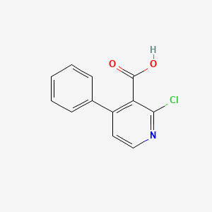 molecular formula C12H8ClNO2 B8521320 2-Chloro-4-phenylnicotinic acid 