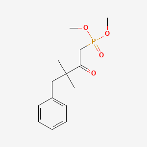 molecular formula C14H21O4P B8521335 Dimethyl (3,3-dimethyl-2-oxo-4-phenylbutyl)phosphonate CAS No. 41640-08-8
