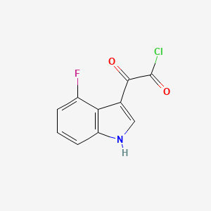 molecular formula C10H5ClFNO2 B8521433 2-(4-fluoro-1H-indol-3-yl)-2-oxoacetyl chloride 