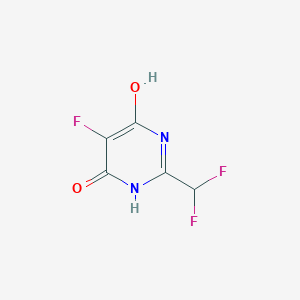 molecular formula C5H3F3N2O2 B8521439 2-difluoromethyl-5-fluoro-6-hydroxy-4(1H)-pyrimidinone 