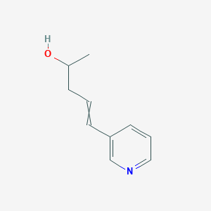 molecular formula C10H13NO B8521446 5-(Pyridin-3-yl)pent-4-en-2-ol CAS No. 252870-64-7